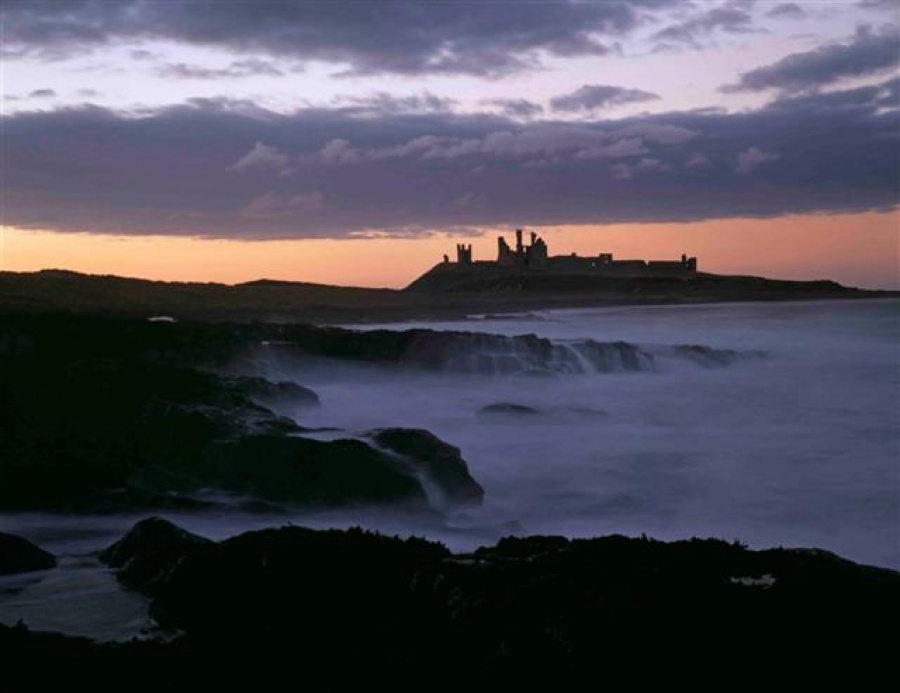 Dunstanburgh Castle from the walk from Craster